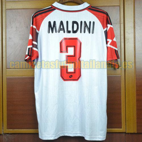 camiseta segunda ac milan 1997-1998 blanco maldini 3