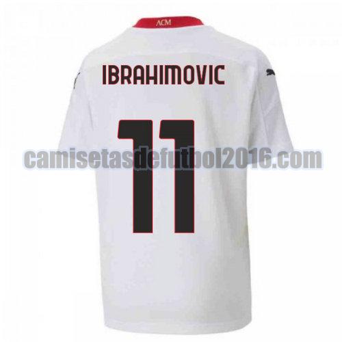 camiseta segunda ac milan 2020-2021 ibrahimovic 11