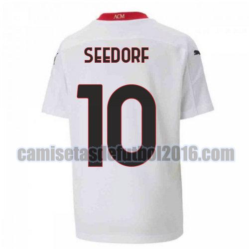 camiseta segunda ac milan 2020-2021 seedorf 10