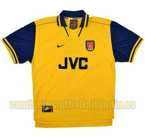 camiseta segunda arsenal 1996-1997 amarillo