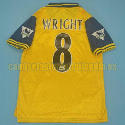 camiseta segunda arsenal 1996-1997 amarillo wright 8