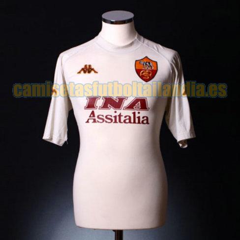 camiseta segunda as roma 2000-2001 blanco