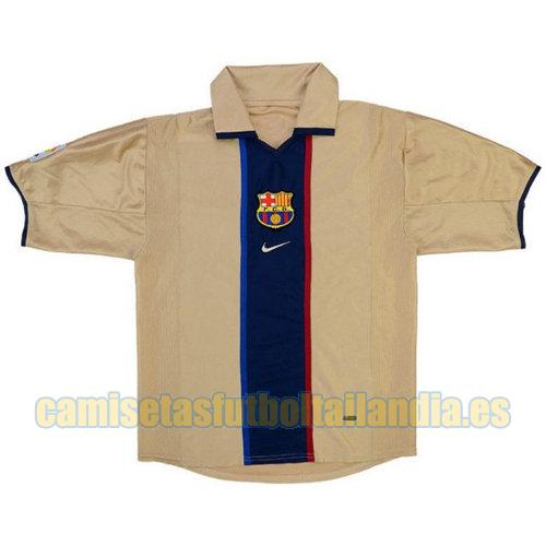 camiseta segunda barcelona 2002-2003 amarillo