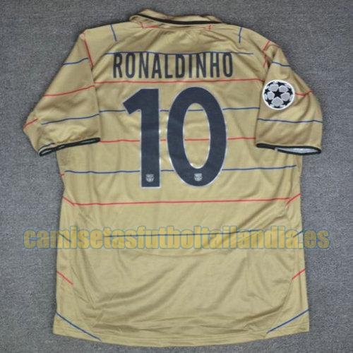 camiseta segunda barcelona 2003-2004 amarillo ronaldinho 9