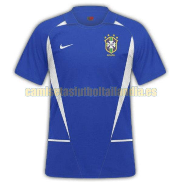 camiseta segunda brasil 2002 azul