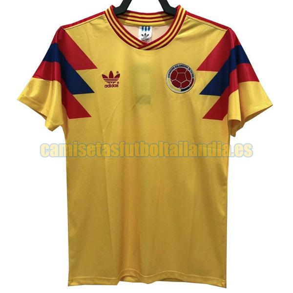 camiseta segunda colombia 1990 yellow