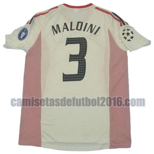 camiseta segunda equipacion ac milan 2002-2003 maldini 3