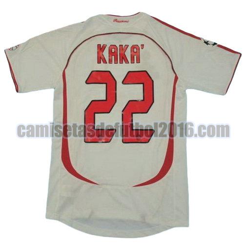 camiseta segunda equipacion ac milan 2006-2007 kaka 22