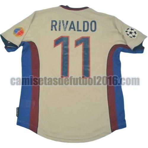 camiseta segunda equipacion barcelona 1999-2000 rivaldo 11