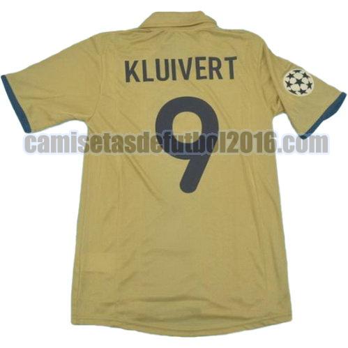 camiseta segunda equipacion barcelona 2002 kluivert 9