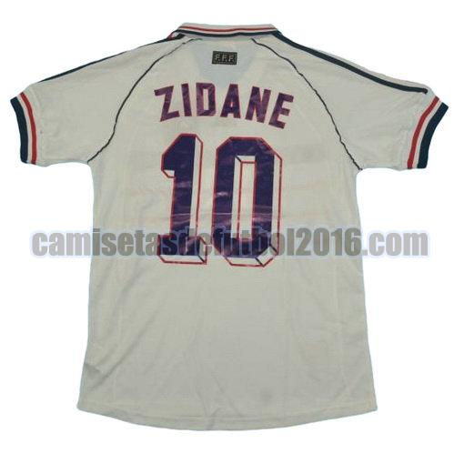 camiseta segunda equipacion francia copa mundial 1998 zidane 10