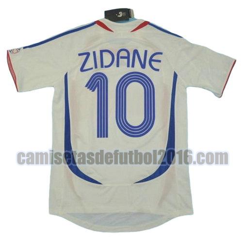 camiseta segunda equipacion francia copa mundial 2006 zidane 10