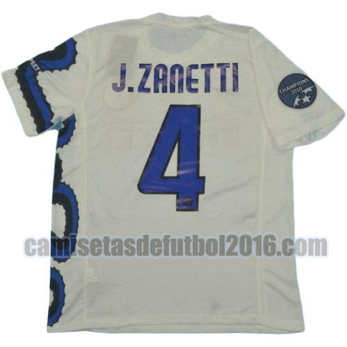 camiseta segunda equipacion inter milan campeones 2010 j.zanetti 4