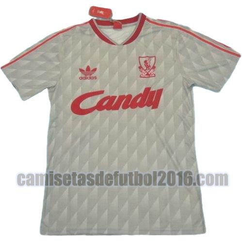 camiseta segunda equipacion liverpool 1989-1991