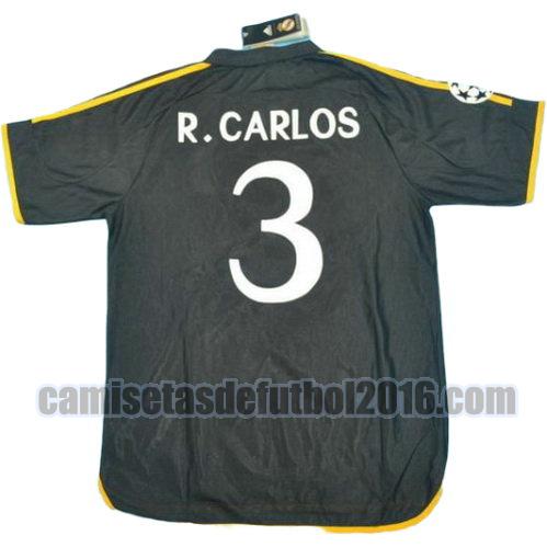 camiseta segunda equipacion real madrid 1999-2000 r.carlos 3
