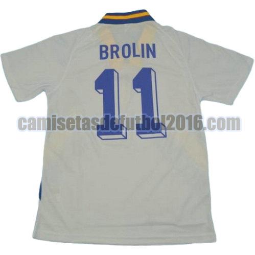 camiseta segunda equipacion suecia copa mundial 1994 brolin 11