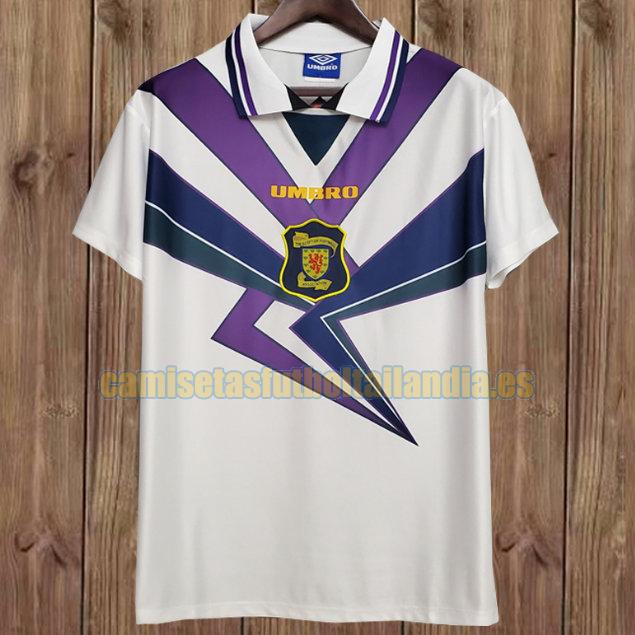 camiseta segunda escocia 1994-1996 blanco, blanca