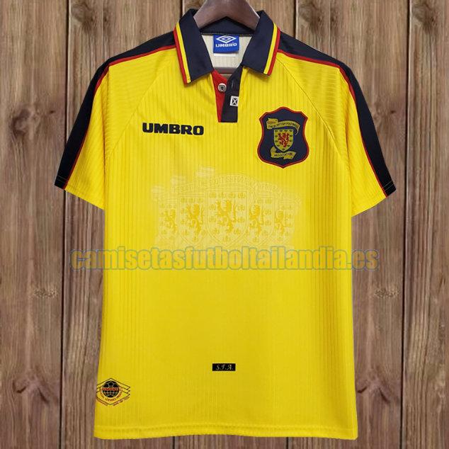 camiseta segunda escocia 1996-1998 amarillo