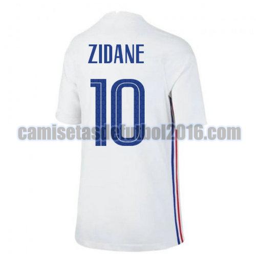 camiseta segunda francia 2020-2021 zidane 10