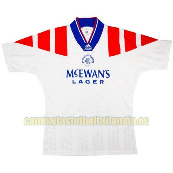 camiseta segunda glasgow rangers 1992-1993 blanco