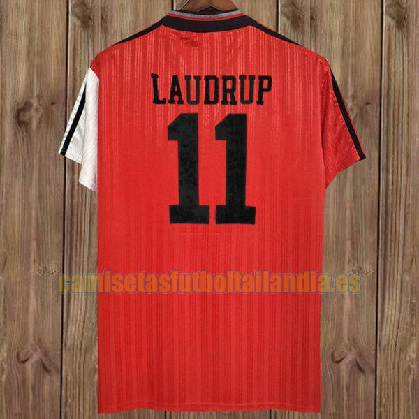 camiseta segunda glasgow rangers 1995-1996 rojo laudrup 11