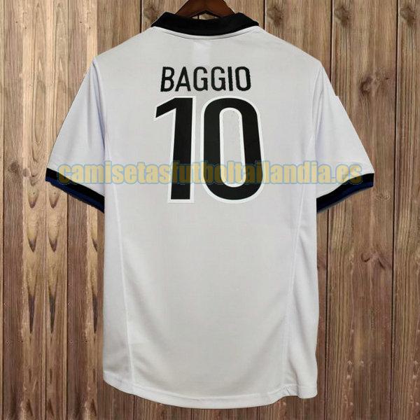camiseta segunda inter milan 1998-99 blanco baggio 10