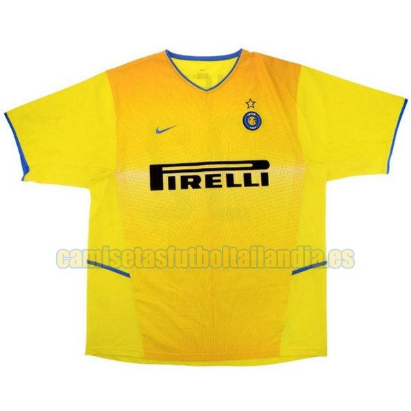 camiseta segunda inter milan 2002-2003 amarillo