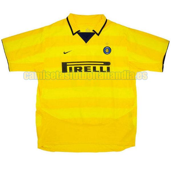 camiseta segunda inter milan 2003-2004 amarillo
