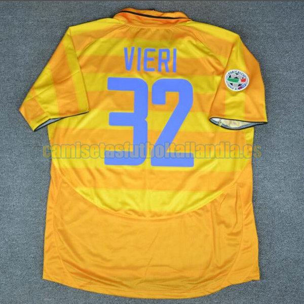 camiseta segunda inter milan 2003-2004 amarillo vieri 32
