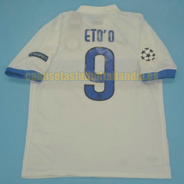 camiseta segunda inter milan 2009-2010 blanco eto'o 9