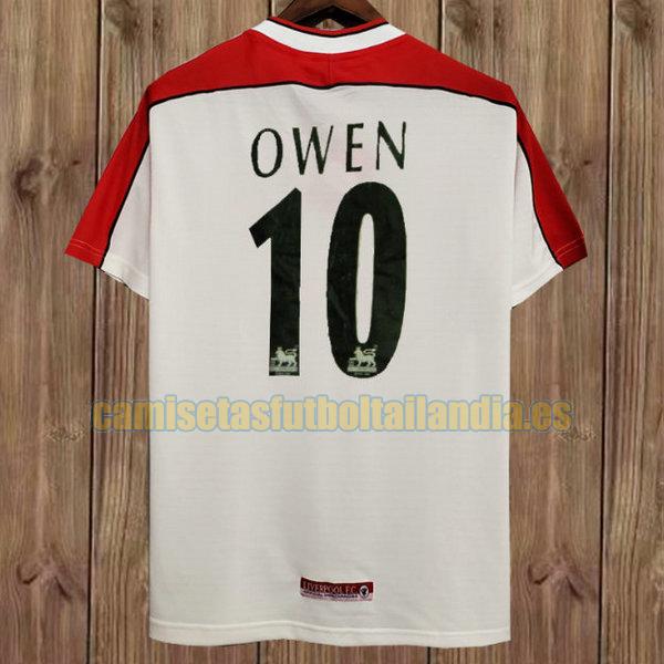 camiseta segunda liverpool 1998-2000 blanco owen 10