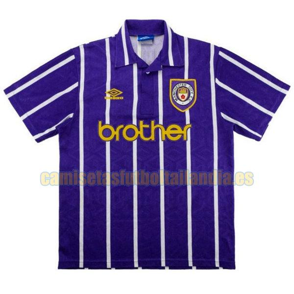 camiseta segunda manchester city 1992-1994 púrpura