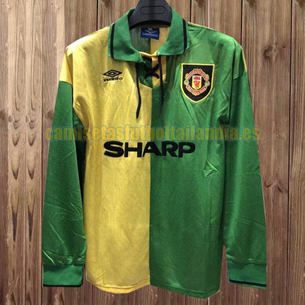 camiseta segunda manchester united 1992-1994 verde ml