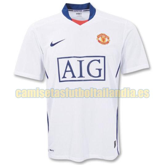 camiseta segunda manchester united 2008-2009 blanco, blanca