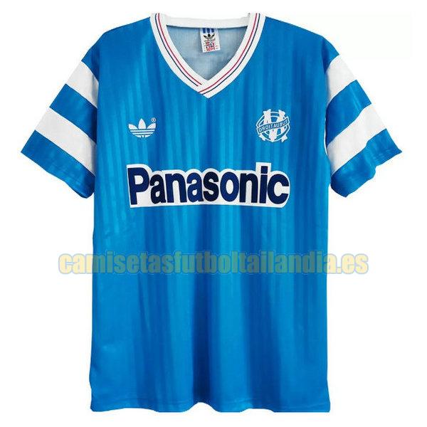 camiseta segunda marsella 1990-1991 azul
