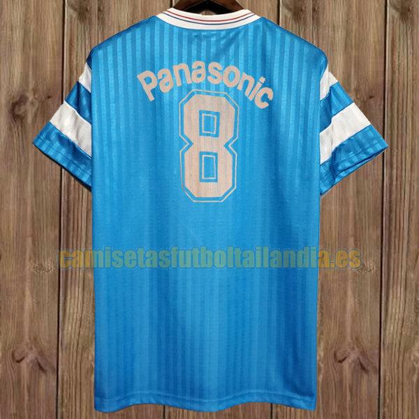 camiseta segunda marsella 1990-1991 azul panasonic 8