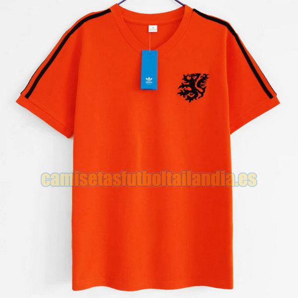 camiseta segunda países bajos 1974 naranja