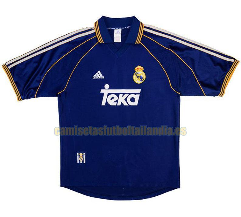 camiseta segunda real madrid 1998-1999 azul