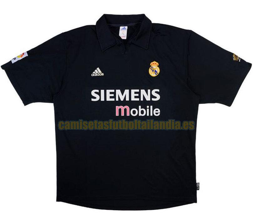 camiseta segunda real madrid 2002-2003 negro
