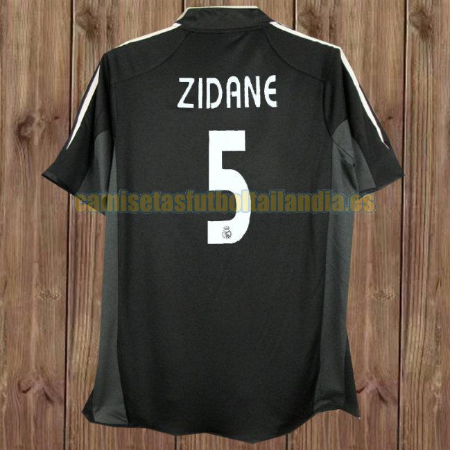 camiseta segunda real madrid 2004-2005 negro zidane 5