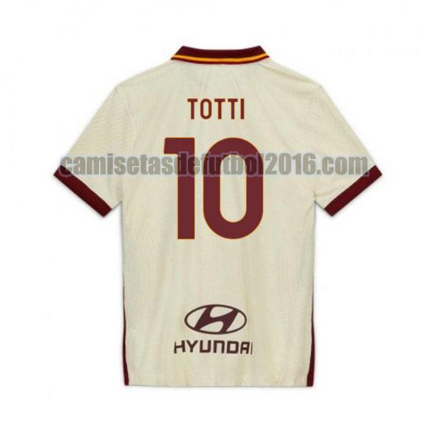 camiseta segunda roma 2020-2021 totti 10