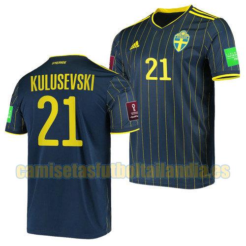 camiseta segunda suecia 2022 dejan kulusevski 21