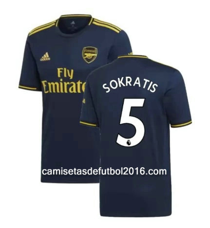 camiseta sokratis tercera equipacion Arsenal 2020