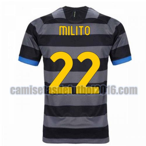 camiseta tercera inter milan 2020-2021 milito 22