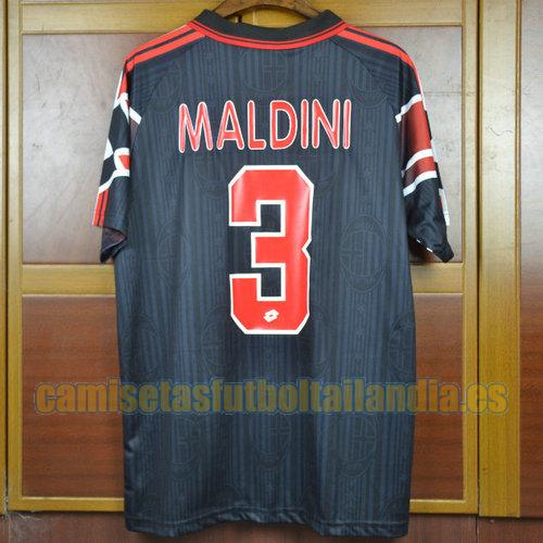 camiseta tercera ac milan 1997-1998 negro maldini 3