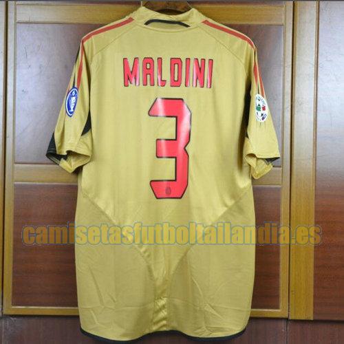 camiseta tercera ac milan 2004-2005 amarillo maldini 3
