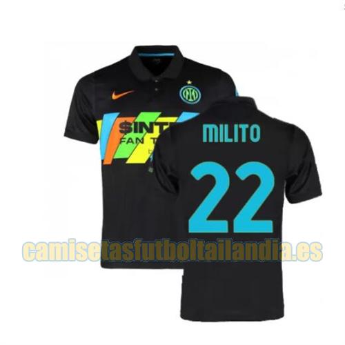 camiseta tercera inter milan 2021-2022 milito 22
