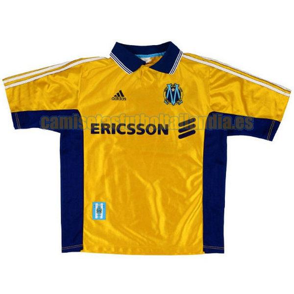 camiseta tercera marsella 1998-1999 amarillo