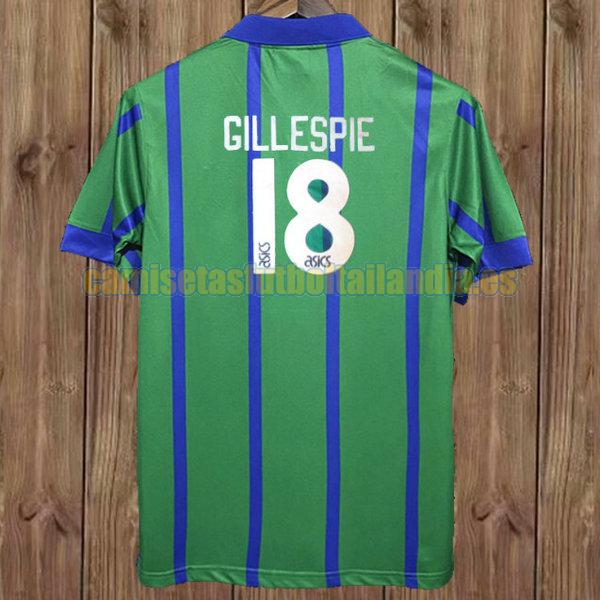 camiseta tercera newcastle united 1993-1995 verde gillespie 18