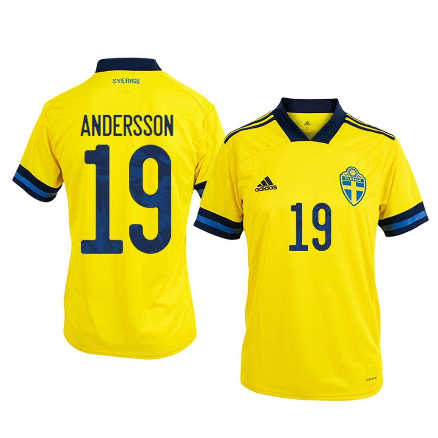 camiseta sebastian andersson primera equipacion de Suecia 2020